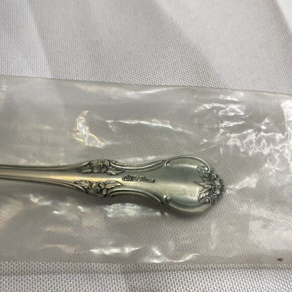 WILD ROSE International Sterling Silver Iced Tea Spoon 7” New - Picture 8 of 10